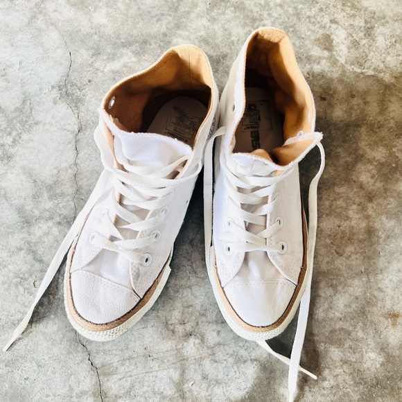 Converse Shoes - Converse Chuck Taylor high top with genuine leather toe cap and trim